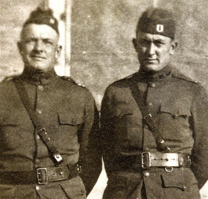 Christy Mathewson (left) and Ty Cobb, two future baseball Hall of Famers during wartime.
Photo: Baseball Hall of Fame and Museum