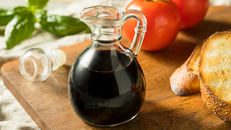 balsamic vinegar in a bottle