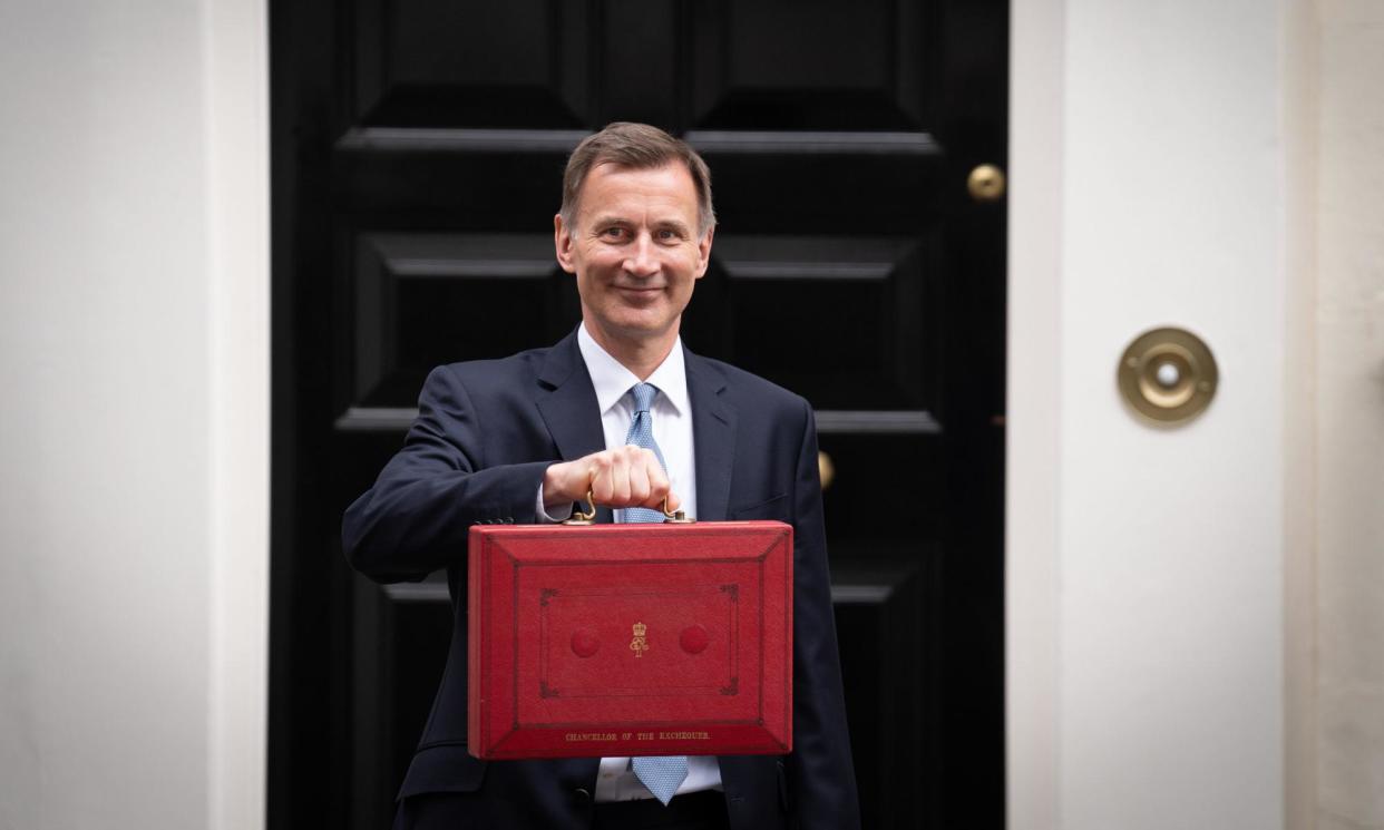 <span>Chancellor Jeremy Hunt has been accused of ‘fiscal fictions’ in his spending forecasting.</span><span>Photograph: Stefan Rousseau/PA</span>