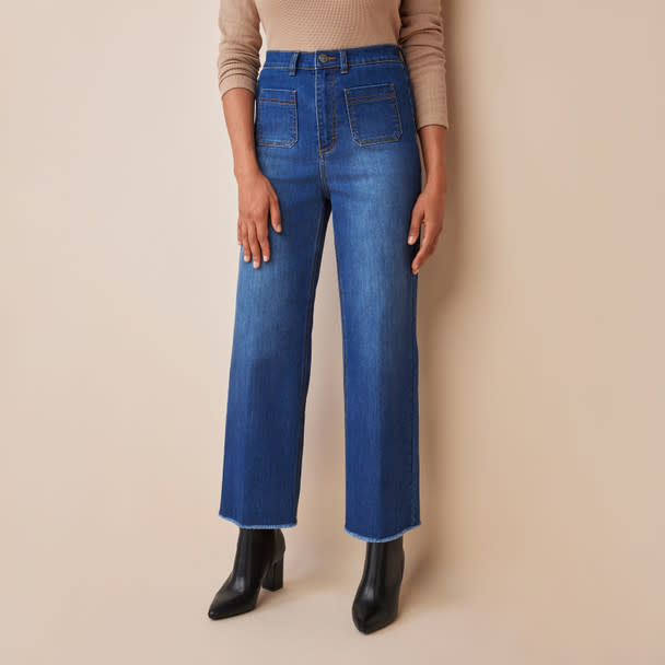 Patch Pocket Wide Leg Jean. Image via Northern Reflections.