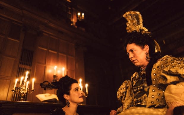 Rachel Weisz and Olivia Colman in "The Favourite"<p>Fox Searchlight</p>