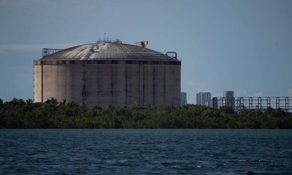 An LNG processing facility in Middle Arm near Darwin harbour.