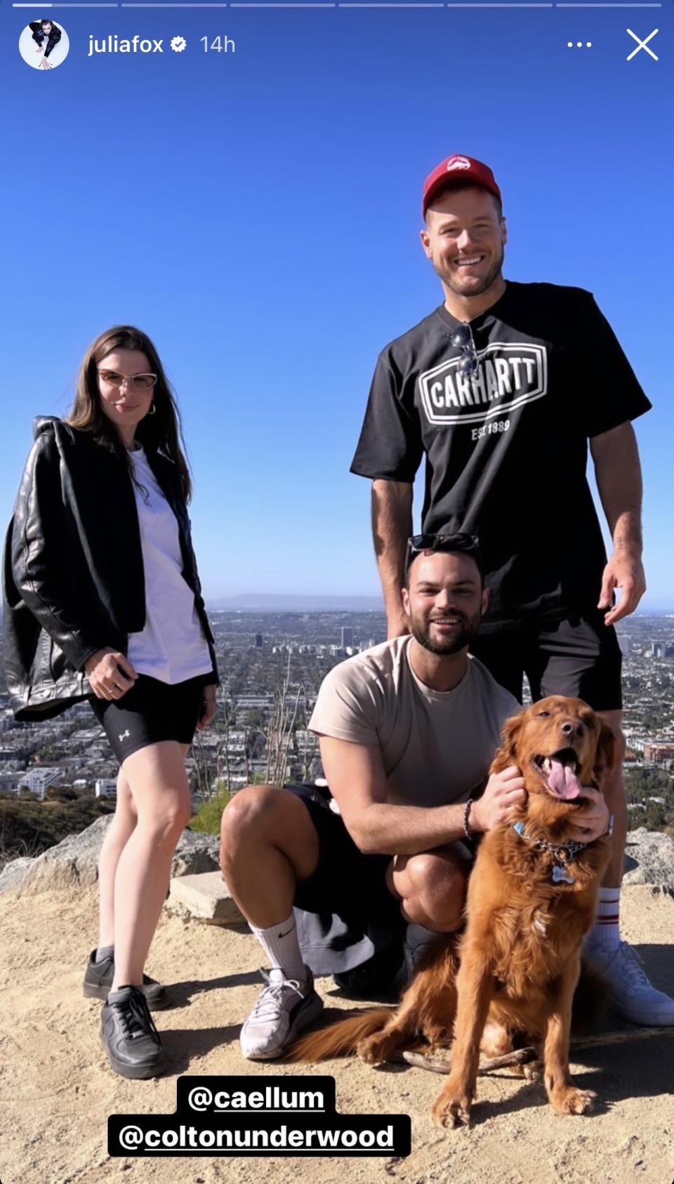 Julia Fox goes hiking with friends. - Credit: Via Instagram.