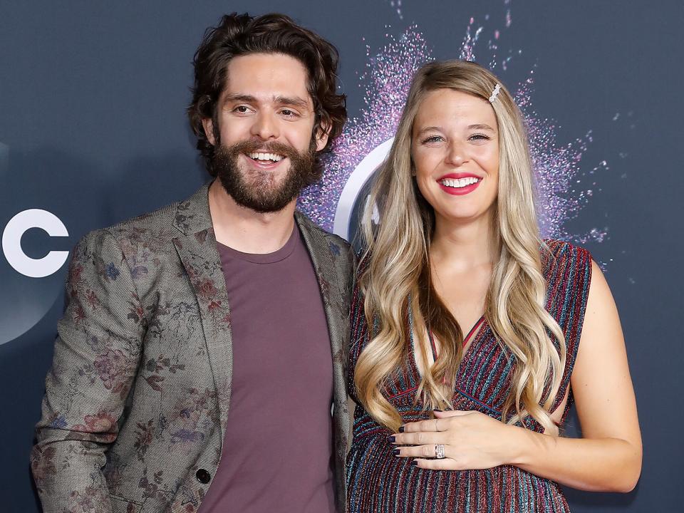 Thomas Rhett, Lauren Akins at the 2019 American Music Awards arrivals at Microsoft Theater