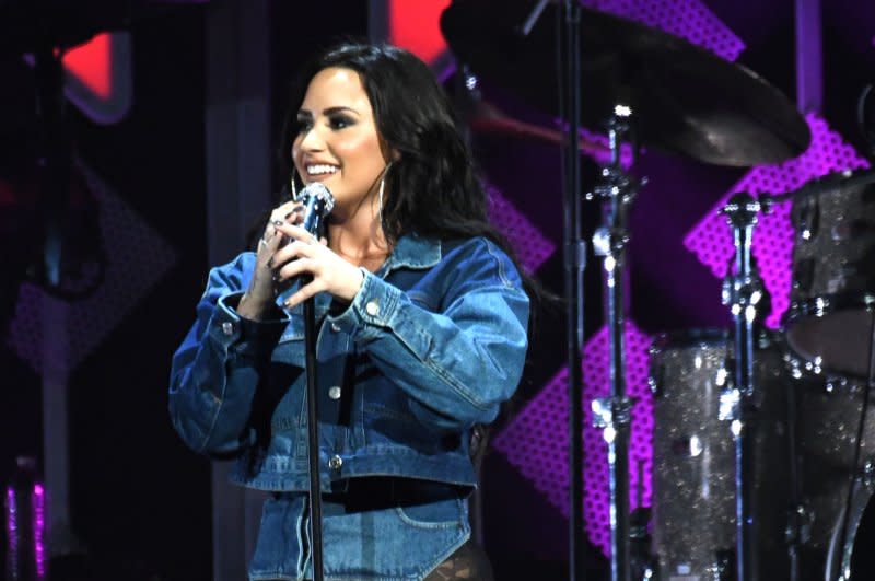 Demi Lovato performs at the Y100 iHeartRadio Jingle Ball concert in 2017. File Photo by Gary I. Rothstein/UPI