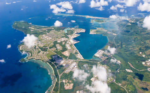 An aerial view of U.S. Naval Base Guam - Credit: REUTERS