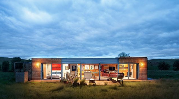 <p>Artist and architect Ty Kelly built this one-bedroom abode in Livingston, Montana, using two shipping containers. He sold it to a private buyer in 2018: his neighbor down the road.</p>