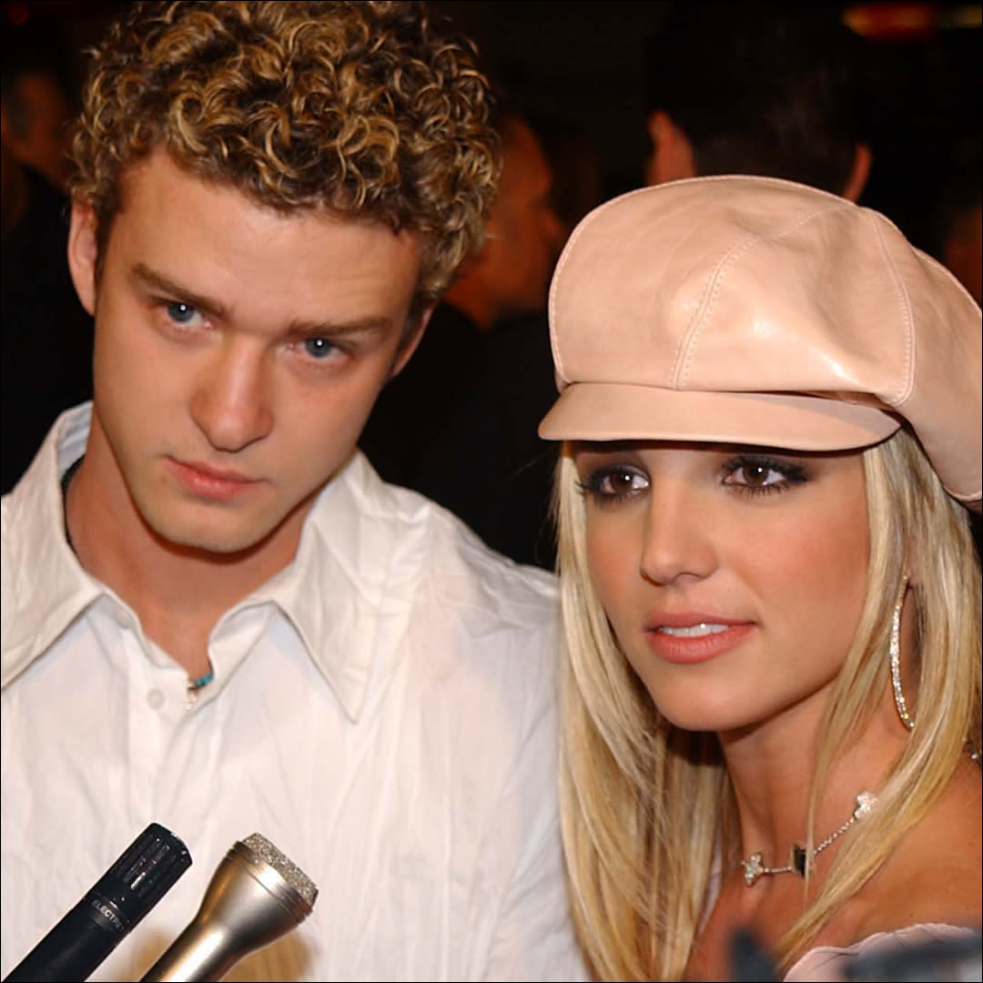  Britney Spears and Justin Timberlake at the "Crossroads" premiere. . 