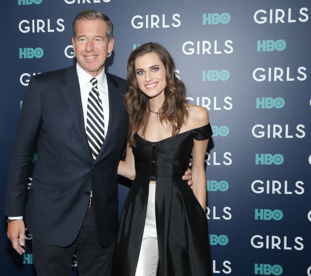 Former NBC anchor Brian Williams and his daughter Allison Williams in 2017. 