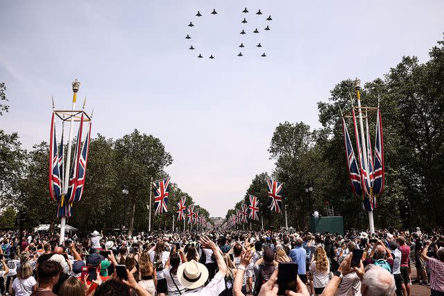 <p>HENRY NICHOLLS/AFP via Getty </p> Trooping the Colour