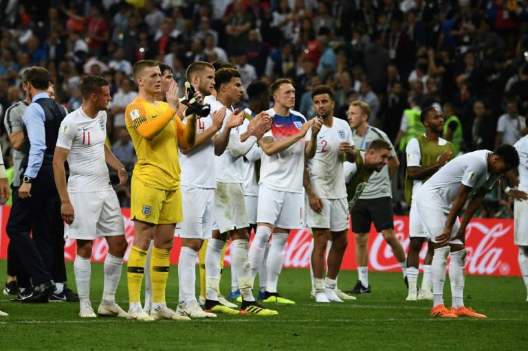 United and proud: England were given a rousing ovation by their fans despite defeat to Croatia