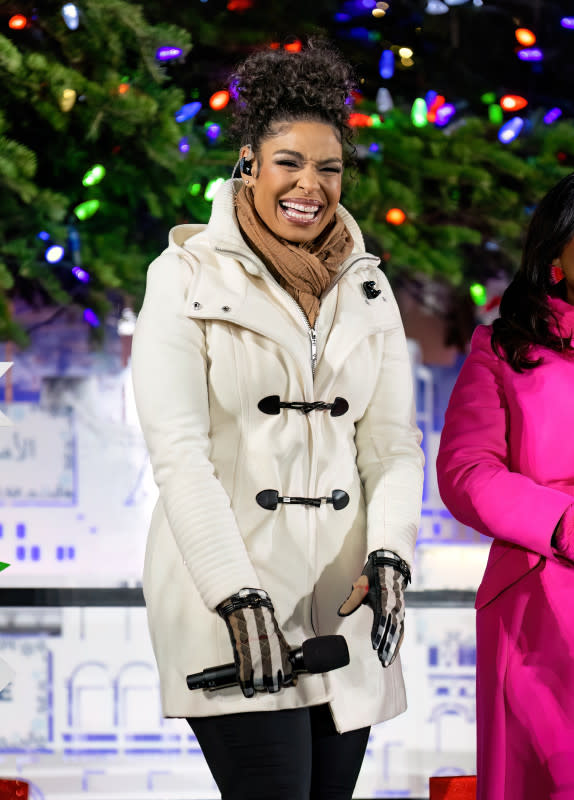 Jordin Sparks performs during The City of Philadelphia Holiday Tree Lighting Celebration on Nov. 30, 2023.<p>Gilbert Carrasquillo/Getty Images</p>
