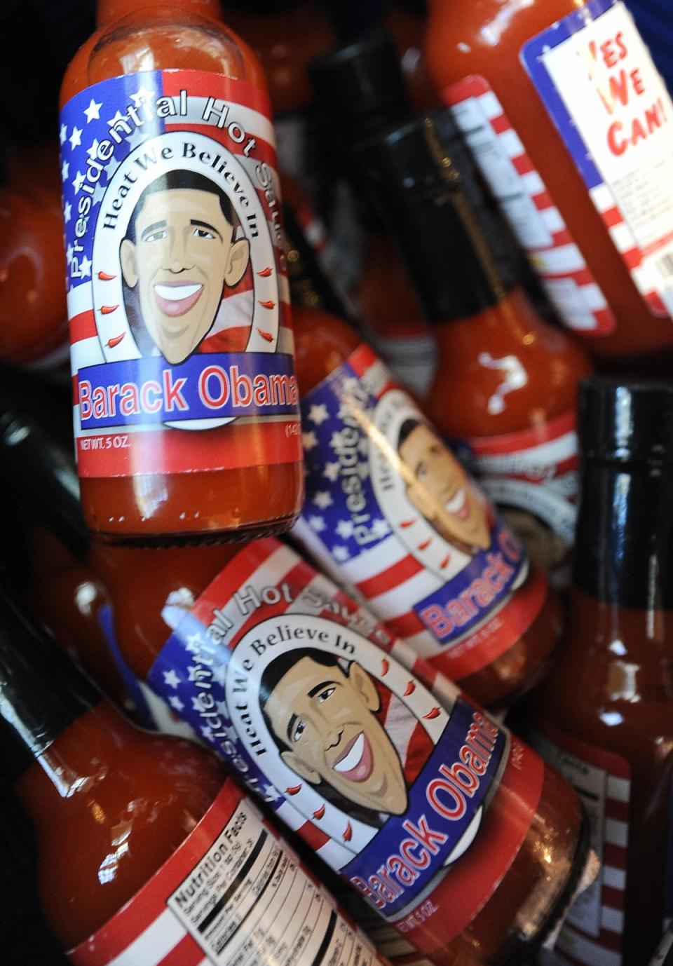 Spectacle: novelty Barack Obama hot sauce, pictured in 2009 (AFP/Getty)