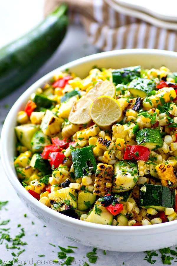 Charred Zucchini Sweet Corn Mexican Salad