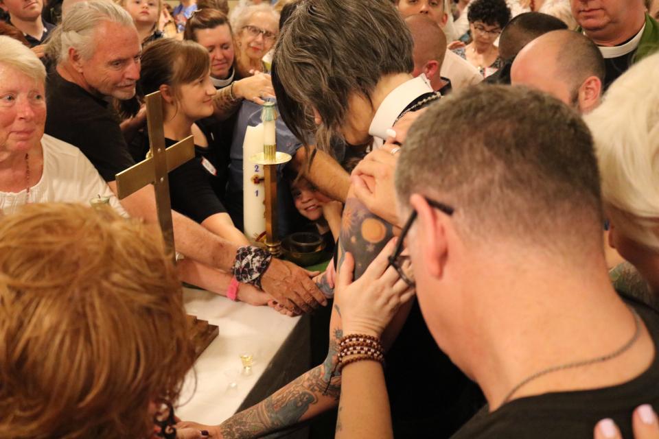 Pastor Nadia Bolz-Weber delivers her final sermon at House of All Sinners and Saints.