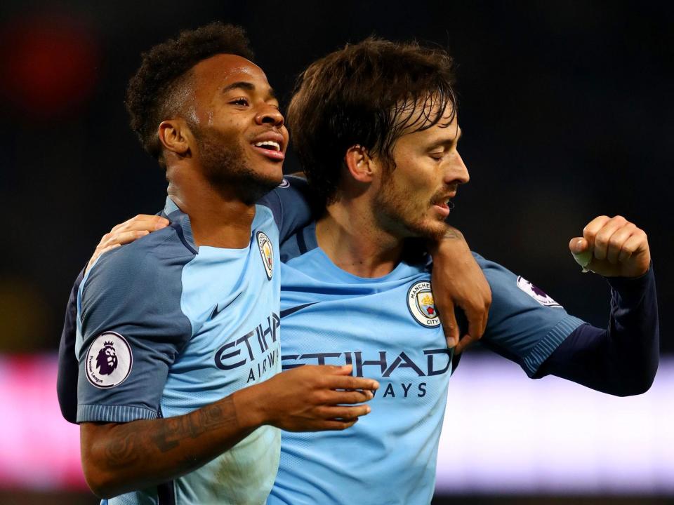 David Silva (right) and Samir Nasri are wanted by former City manager Pellegrini (Getty)