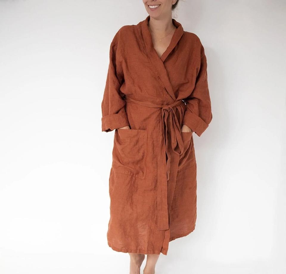 3) St. Barts Linen Robe