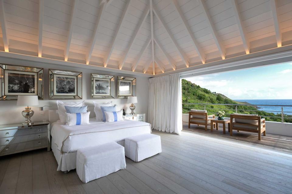 A guest room at the Le Toiny resort in St Barth's