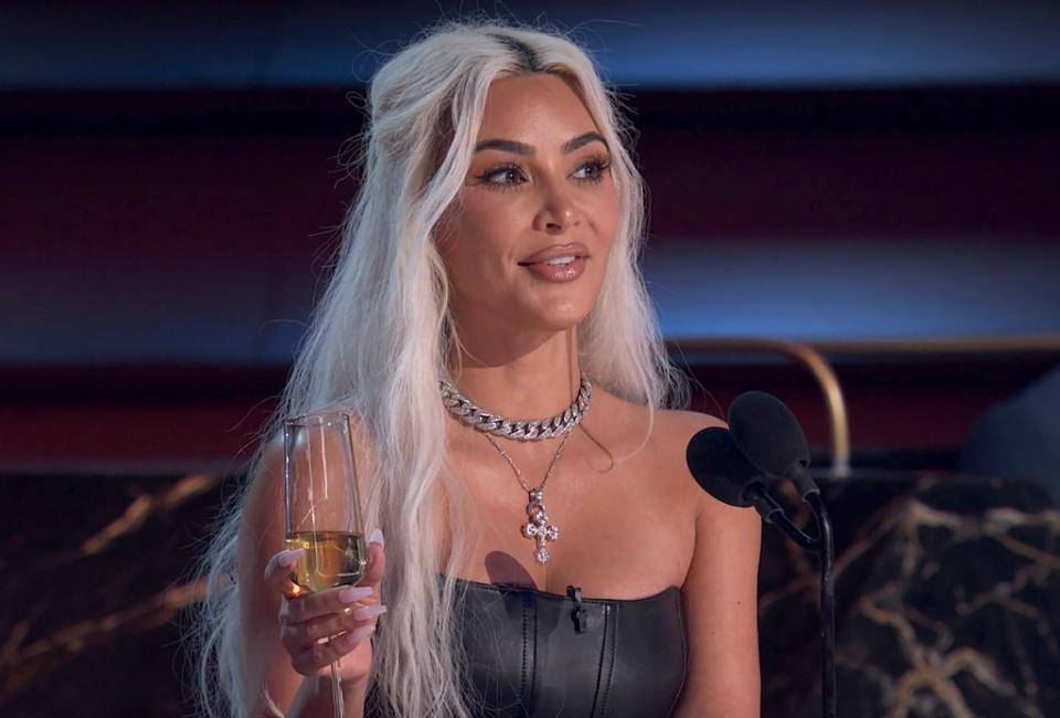 Kim Kardashian at the “Roast of Tom Brady” on May 5. Netflix