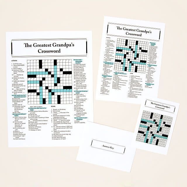 23) Personalized Crossword Print