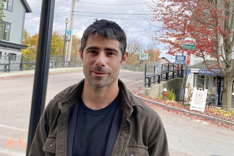 Liam Madden, an Independent who won the Vermont Republican primary for the U.S. House, poses on Oct. 19, 2022, in Waterbury, Vt. Madden faces Democrat Becca Balint in the general election. (AP Photo/Lisa Rathke)