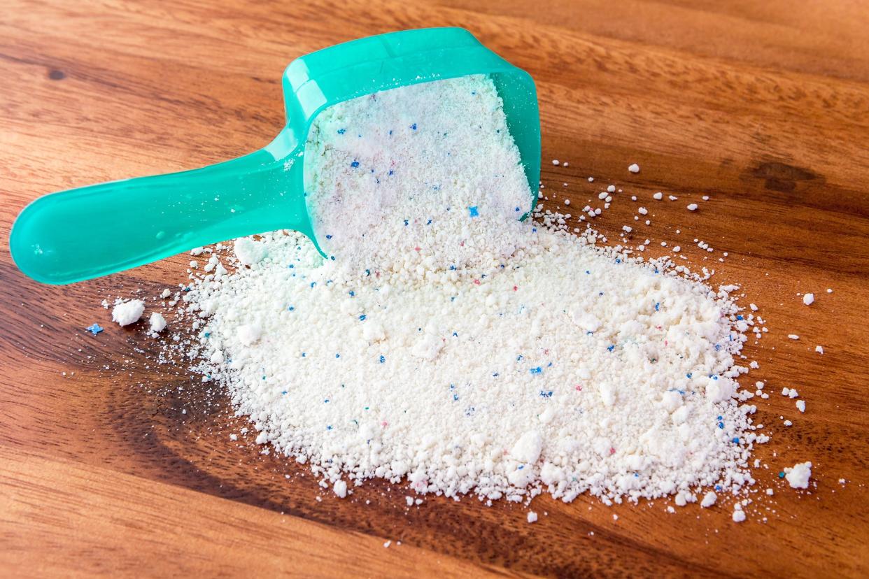 detergent in measuring spoon