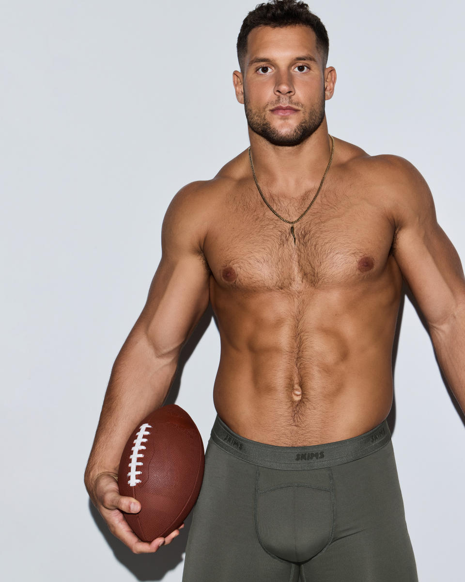 Nick Bosa of the San Francisco 49ers is helping Kim Kardashian launch Skims Mens.