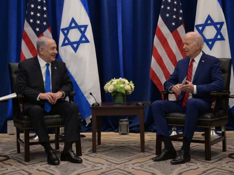 20/09/2023 El primer ministro israelí, Benjamin Netanyahu, y el presidente de Estados Unidos, Joe Biden POLITICA OFICINA DEL PRIMER MINISTRO ISRAELÍ