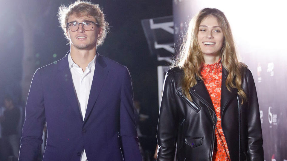 Alexander Zverev and Olga Sharypova, pictured here at the China Open in 2019.