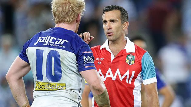 Graham argues with Cecchin. Image: Getty