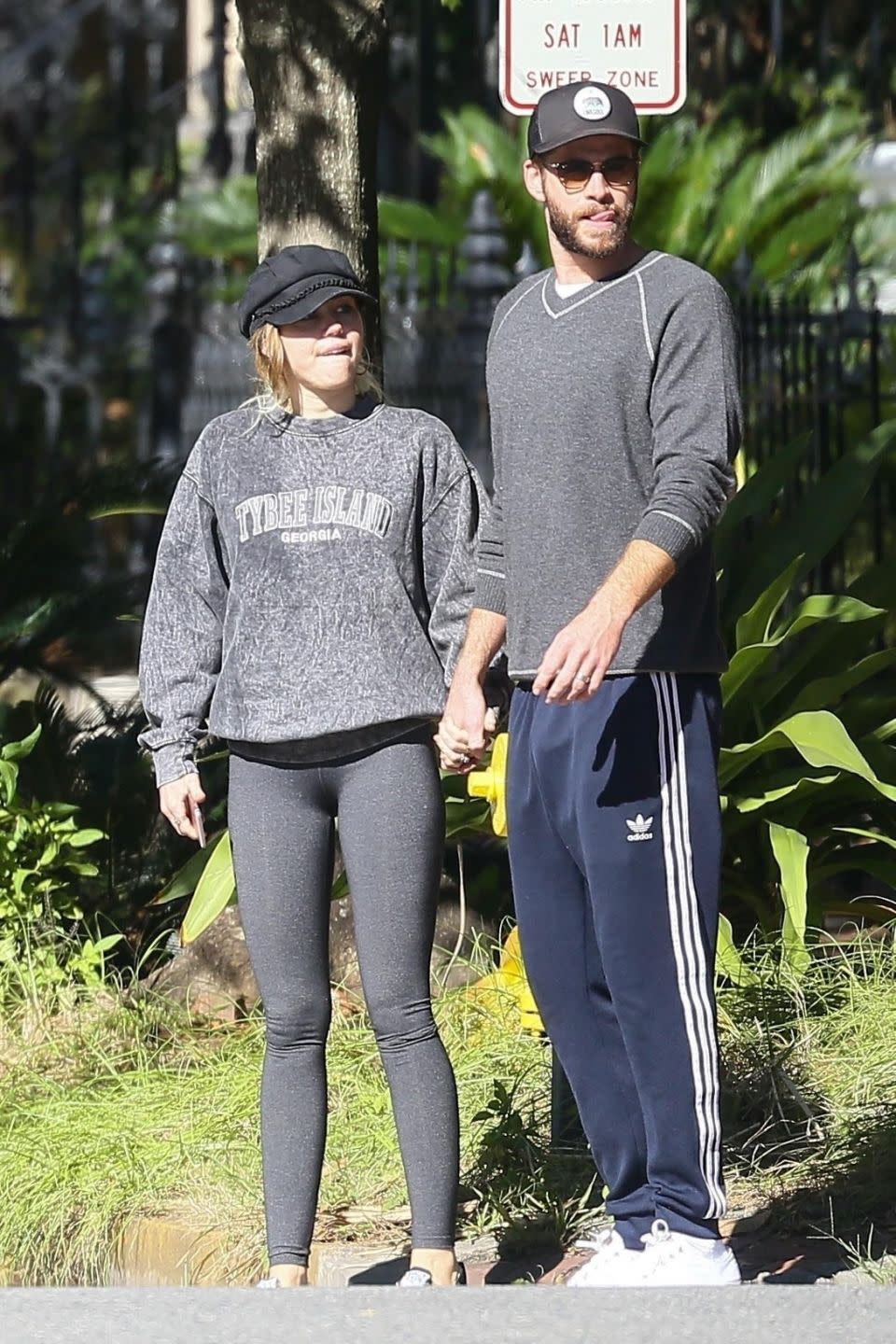 Liam and Miley have been seen sporting some new bling on their wedding fingers. Source: Backgrid