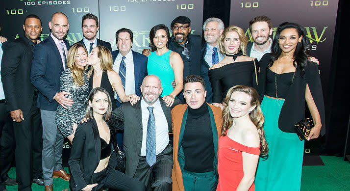 The women of ‘Arrow’ looked *beyond* stunning at the celebration of the show’s 100th episode