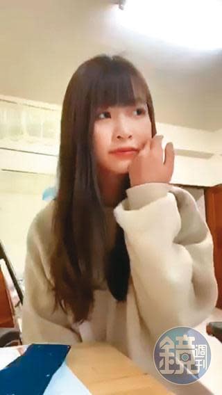 莊凌芸在生前最後的自拍影片中，向親友、粉絲道別。（莊母提供）