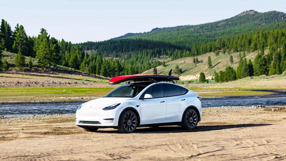 Tesla Model Y adventuring