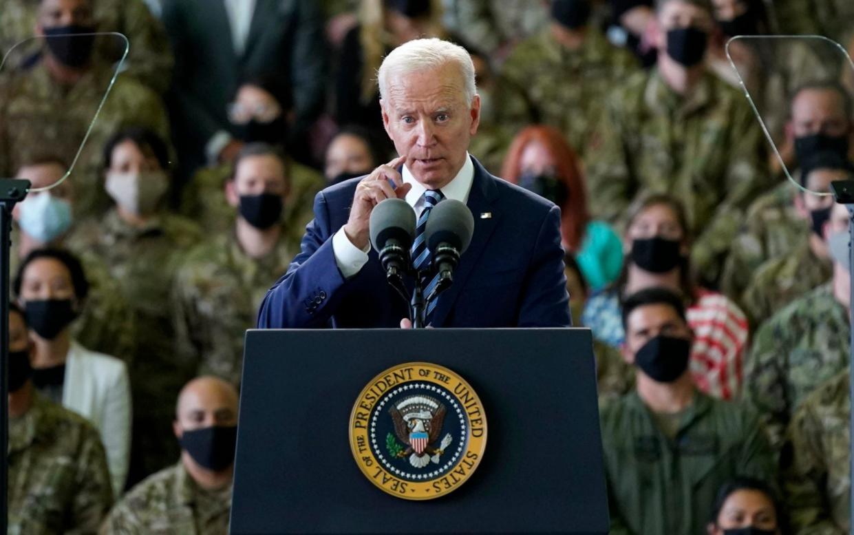 The intervention looks set to overshadow Joe Biden's visit to the UK - AP