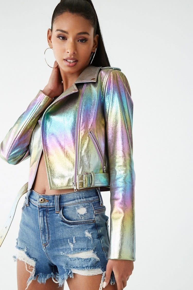 Iridescent Moto Jacket 