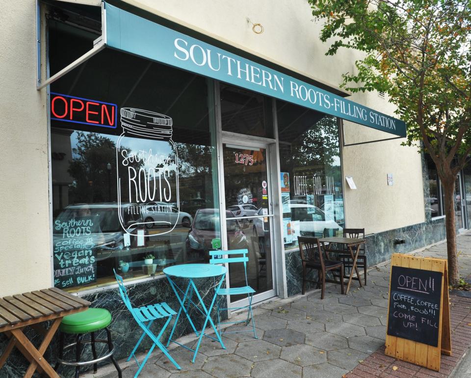 Opened in 2011, Southern Roots Filling Station, a popular vegan eatery on King Street in Riverside-Avondale, also helps reduce food waste by composting.