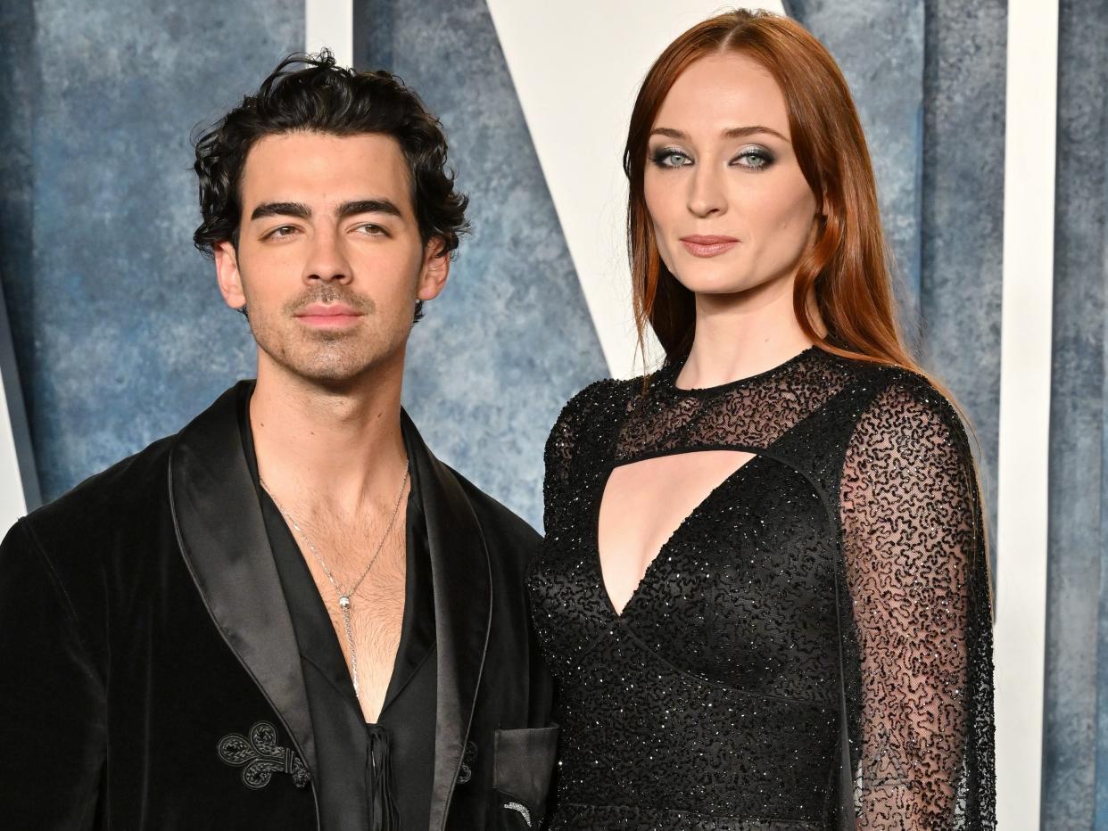 Joe Jonas and Sophie Turner at the 2023 Vanity Fair Oscars after-party.