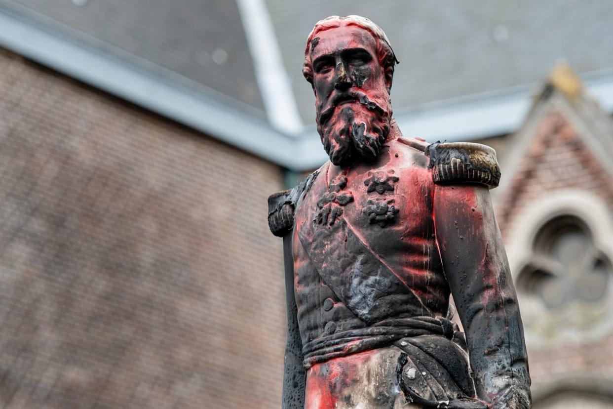 Image: A statue of King Leopold II of Belgium (Jonas Roosens / AFP - Getty Images)