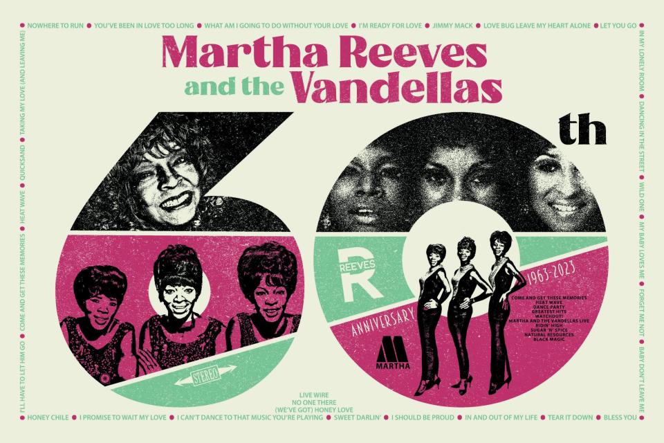An autographed limited-edition print celebrating Martha and the Vandellas' 60th anniversary with Motown is on sale, with proceeds going to Martha Reeves' Hollywood Walk of Fame campaign.