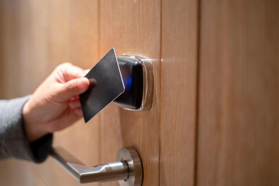 <p>Getty</p> A stock image of a keycard lock