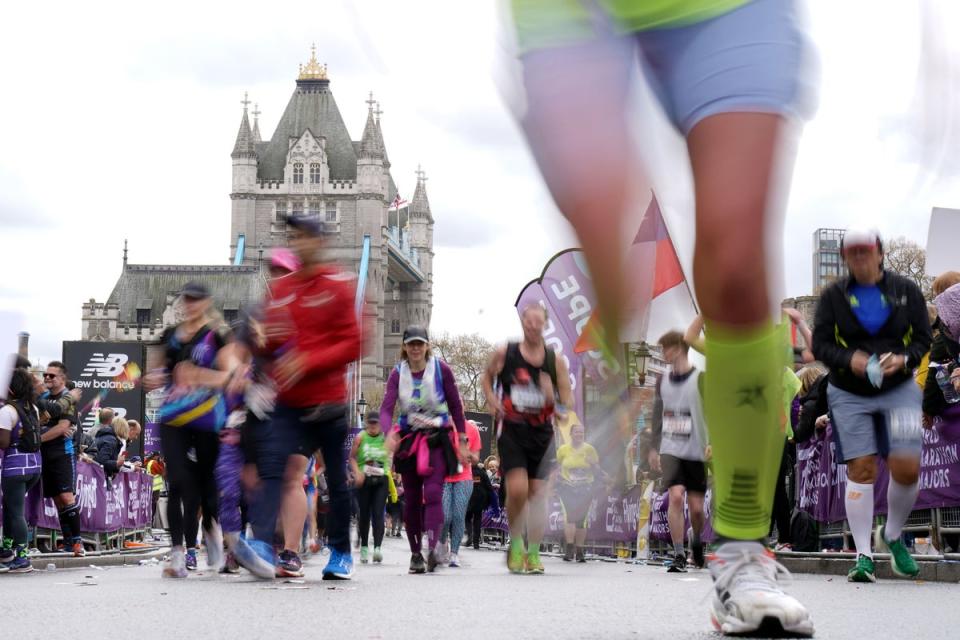 A record 50,000 people are expected to take part in Sunday’s TCS London Marathon (Gareth Fuller/PA) (PA Wire)