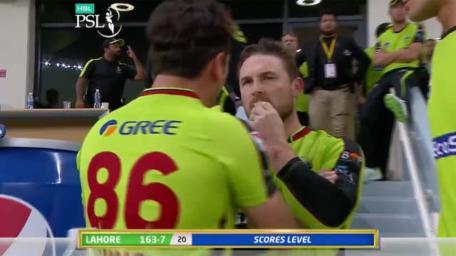 Brendon McCullum was highly confused by it all. Image: PSL