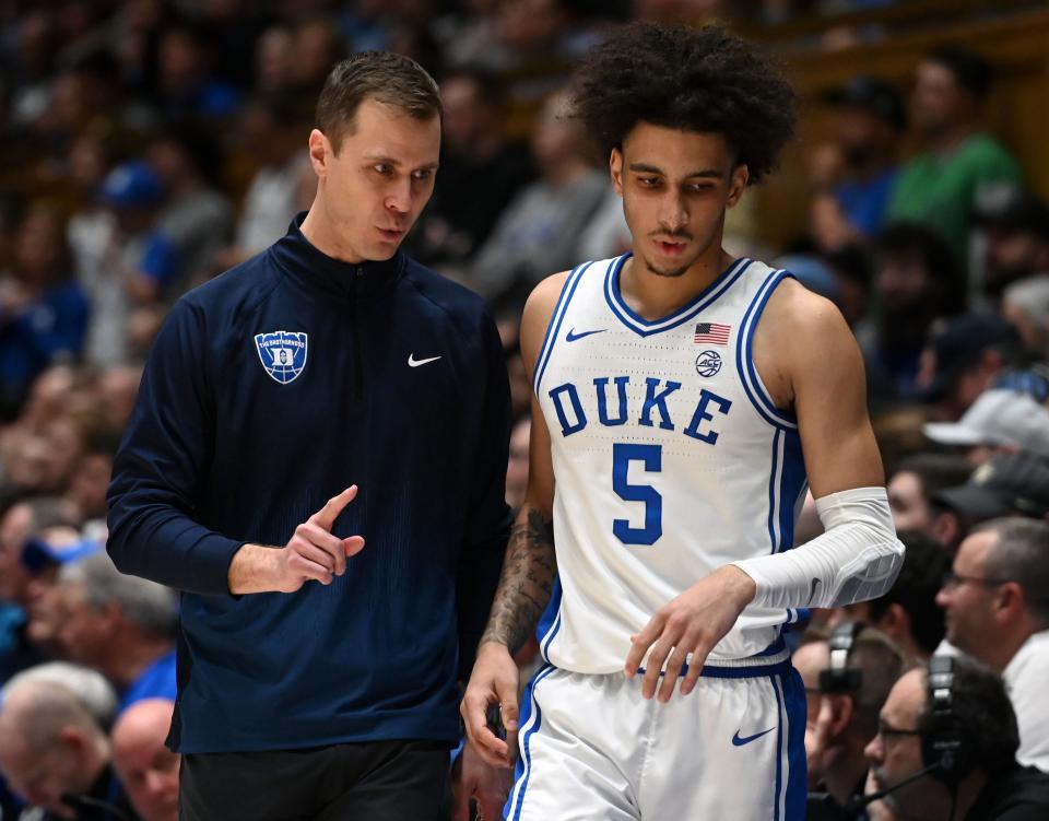 Head coach Jon Scheyer is entering his third season leading Duke.