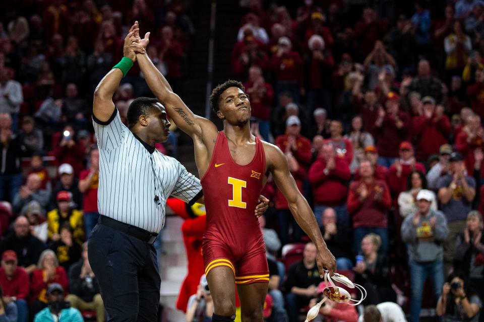 Iowa State's David Carr is looking to repeat as national champ at 157 pounds.