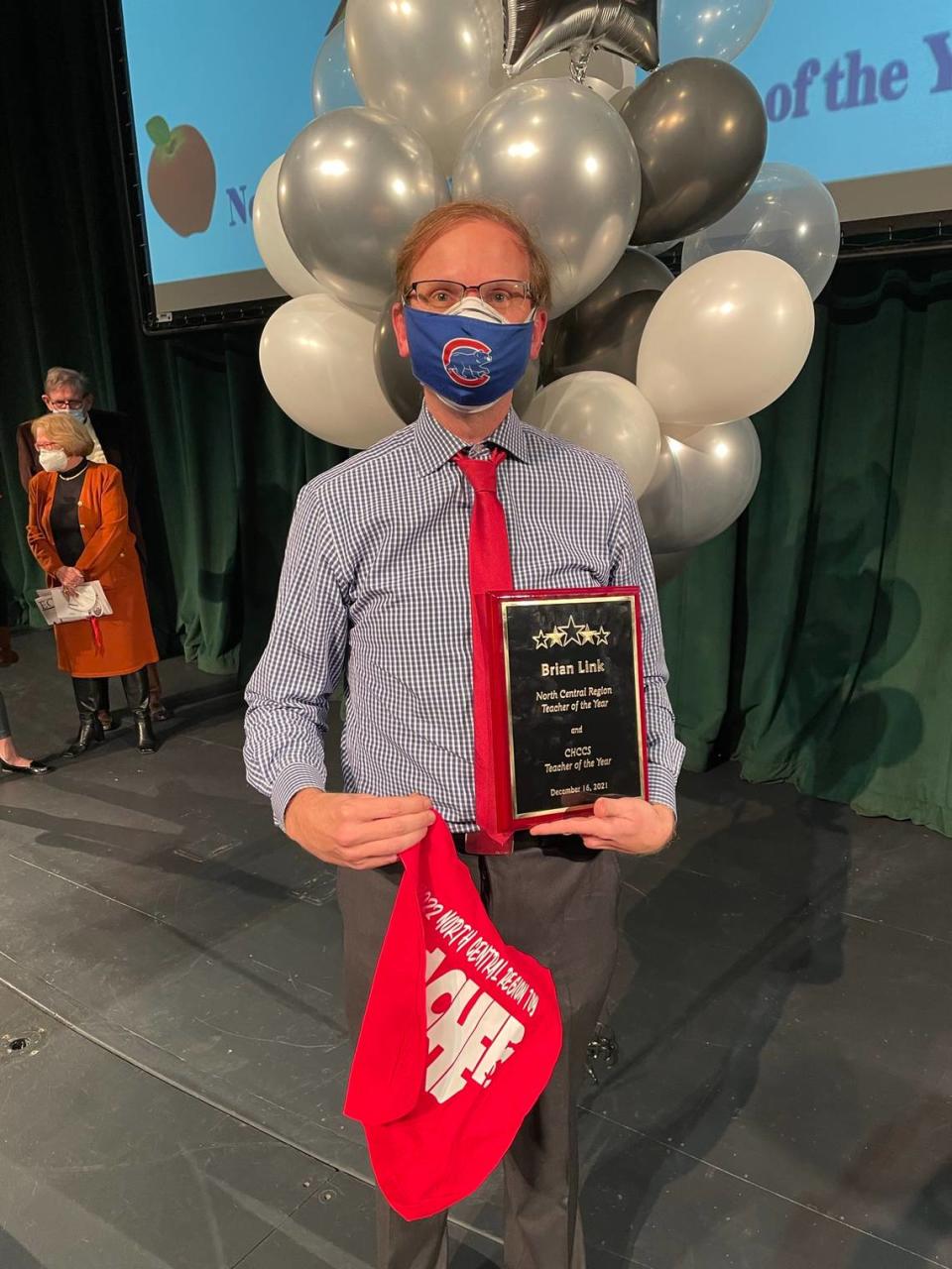 Brian Link, a social studies teacher at East Chapel Hill High School, poses for a photo after being named a finalist for 2021-22 North Carolina Teacher of the Year. Link is also a nationally board certified teacher.