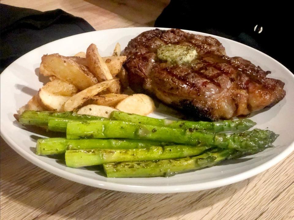 This 16-ounce Tomahawk Ribeye steak is one of the entrees on the menu at the new Tomahawk Tavern restaurant at 2535 N. State St. in Bunnell in Flagler County.