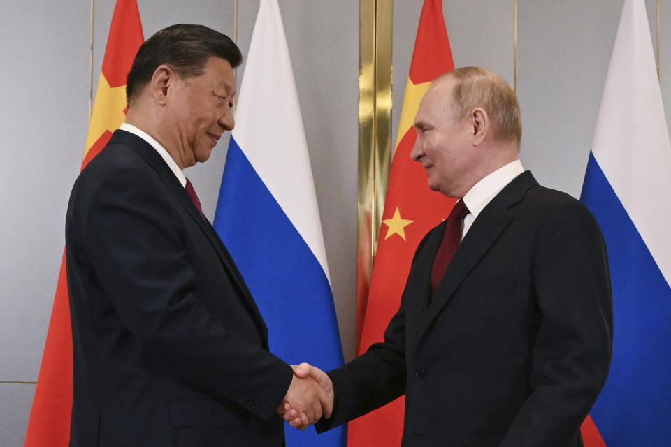 Leaders of Russia, China attend summit of regional security grouping