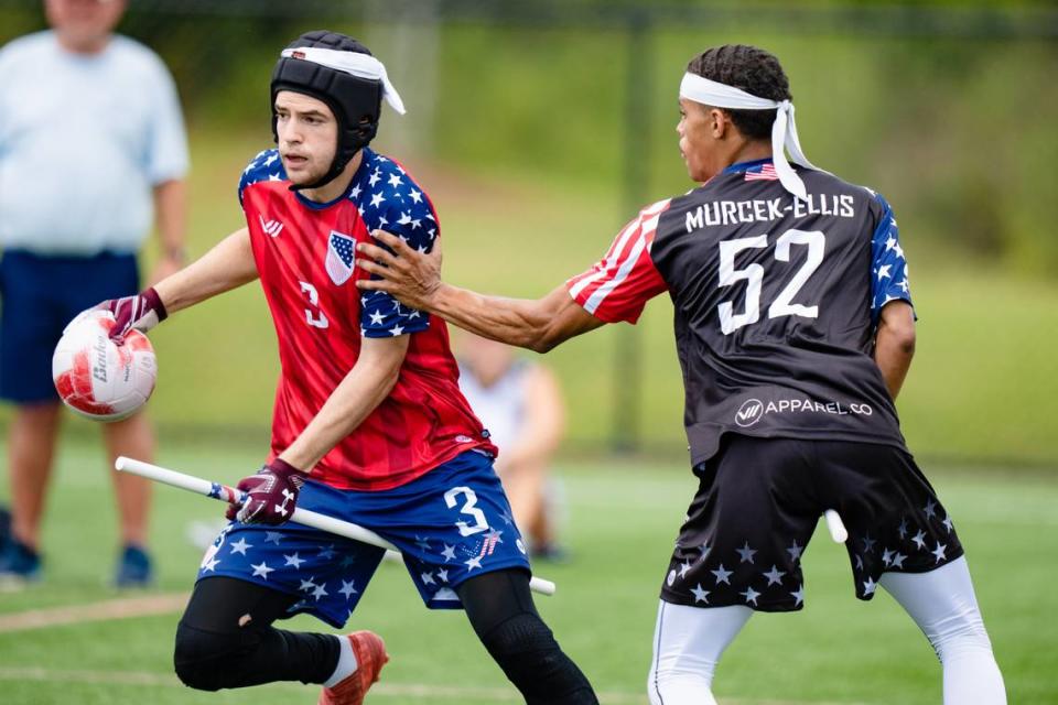 Athletes compete in US Quadball Invitational during the 2022 ESPN: The Ocho events at Manchester Meadows in Rock Hill.