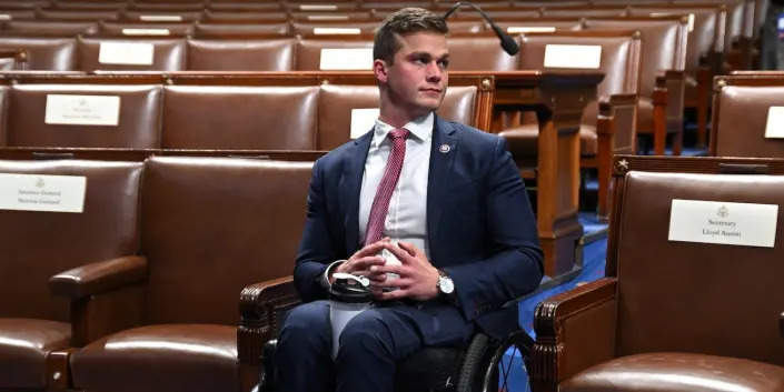 Republican Rep. Madison Cawthorn of North Carolina in the House chamber ahead of the State of the Union address on March 1, 2022.